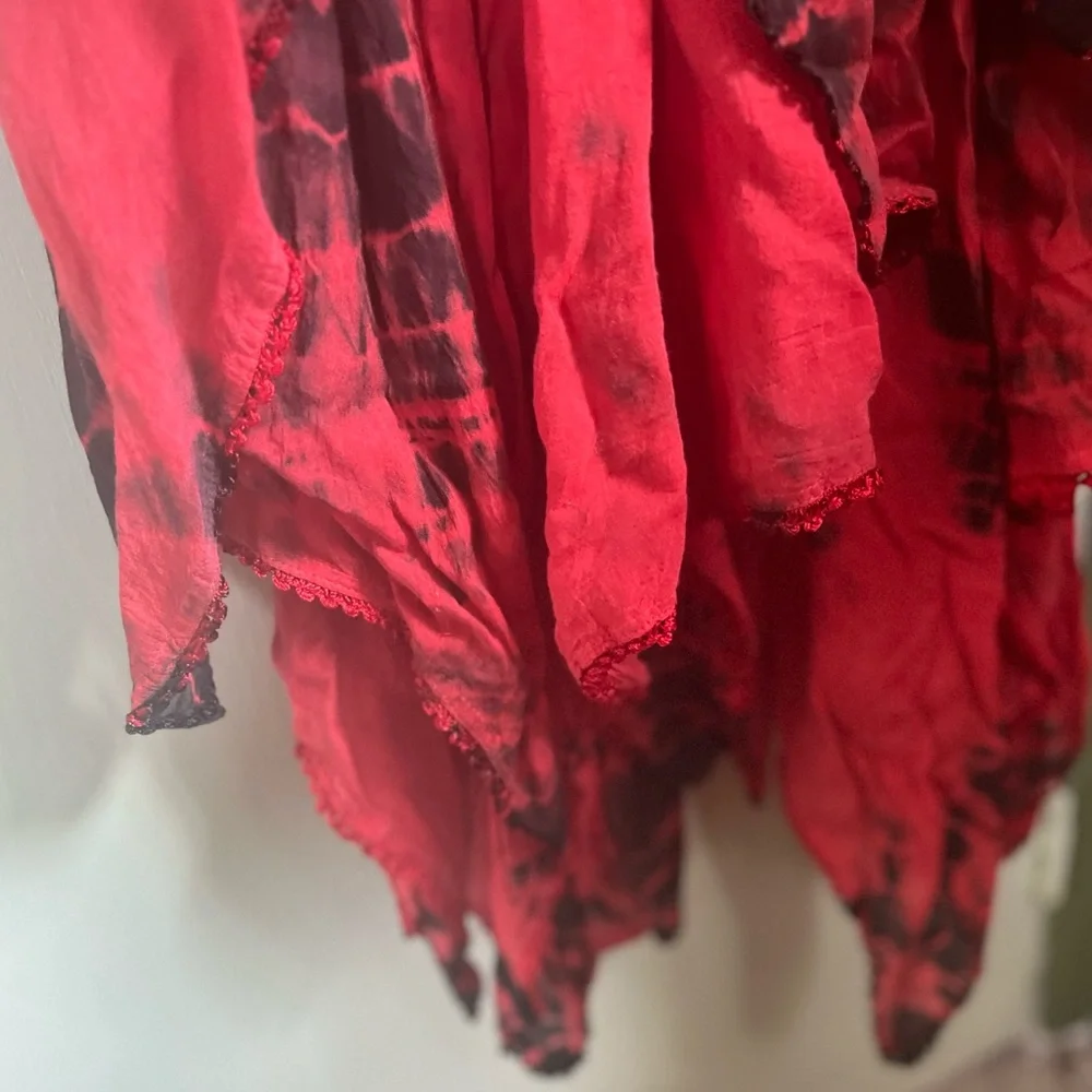 ❤️Real Y2K vintage bustier basque waist milkmaid corseted handkerchief dress🌹 - Picture 6 of 7